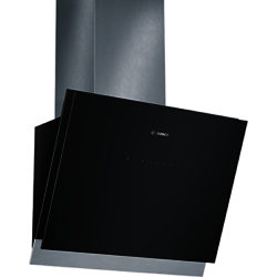 Bosch DWK068G61B Chimney Cooker Hood, Black Glass